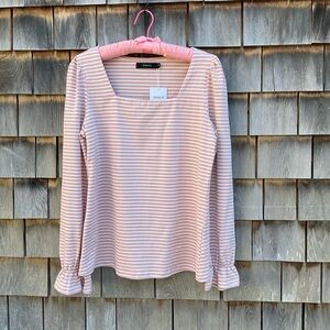 Zesica Pink Striped Women's Top